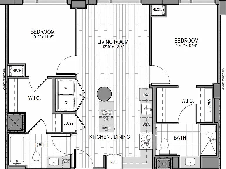 Unit 1107, 1807 Floor Plan Unit 1107, 1807 Floor Plan
