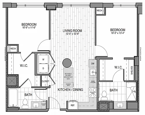 Floor plan 2BR/2BA HANDICAP ACCESSIBLE
