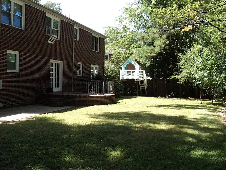 Large private backyard