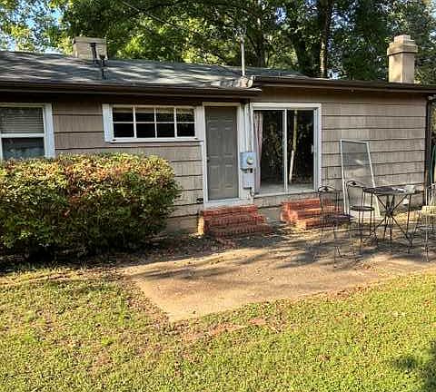 Backyard view of house