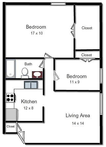 Floor plan Two Bedroom