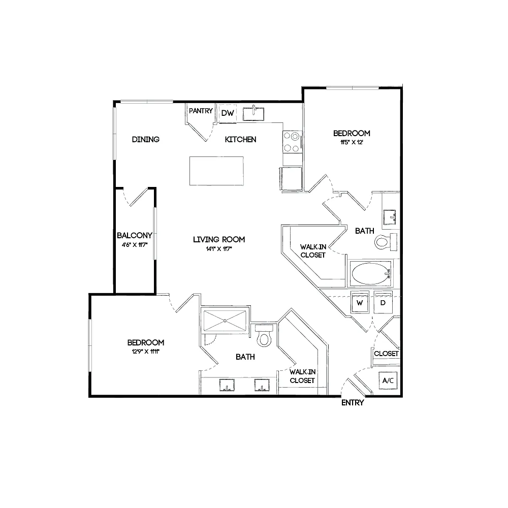 Floor plan B1A