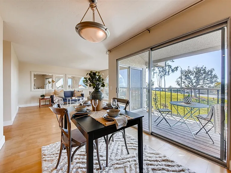 Dining area right off the kitchen and direct access to the patio. (Please note this property does not come furnished)