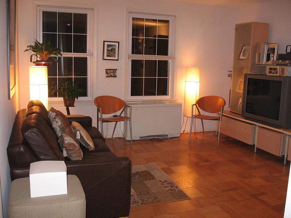 living room nighttime