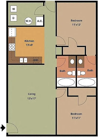 Floor plan Woodward