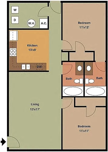 Floor plan Woodward