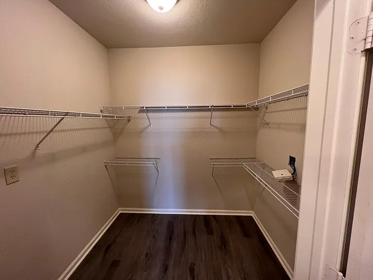 Large closet off of bathroom