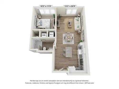 Floor plan 1E