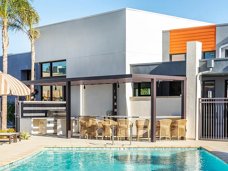 Outdoor Swimming Pool and Grilling Area