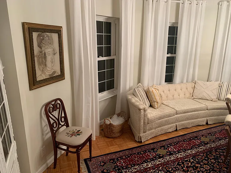 Comfortable sofa within dining room
