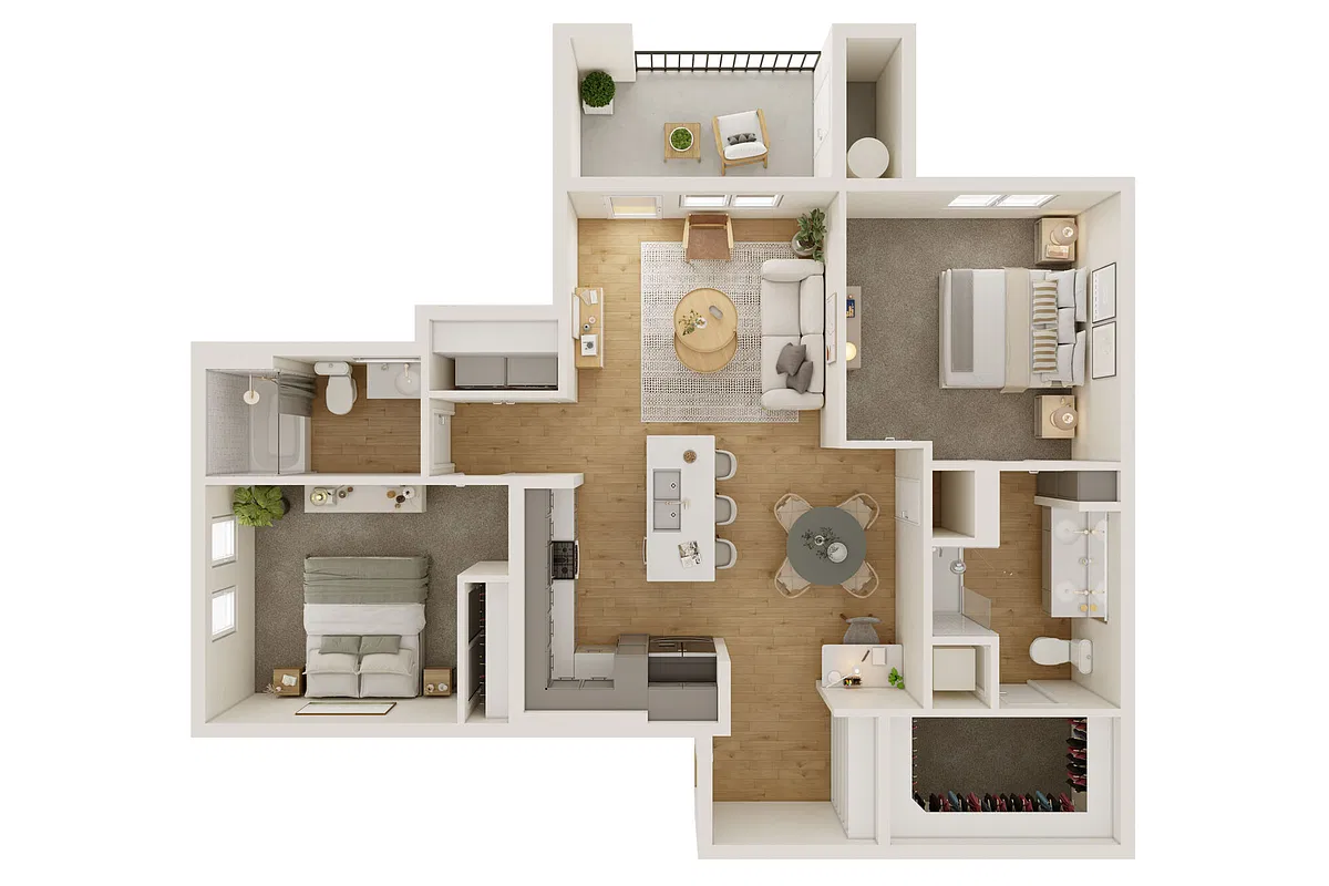 Floor plan B2 - 2X2