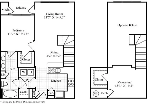 Floor plan 1 Bedroom G