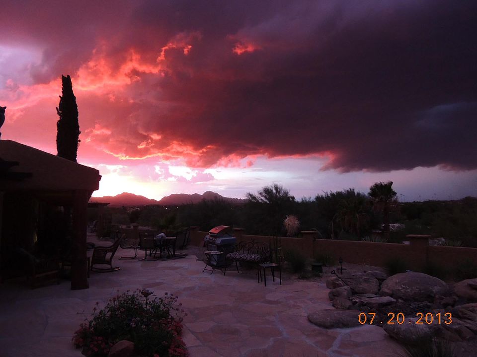 Sunset view from patio
