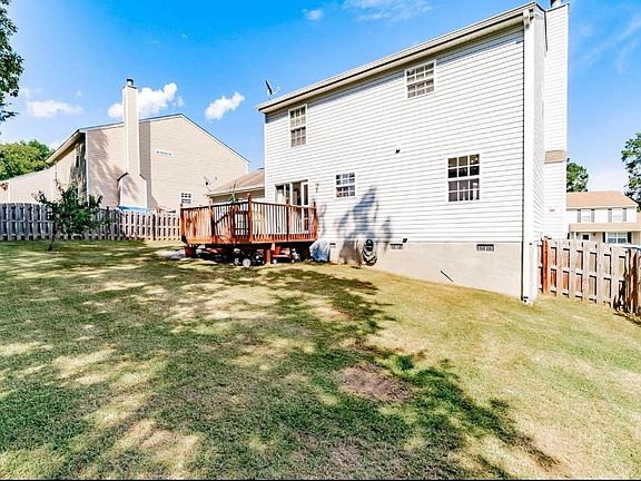 large fenced in back yard