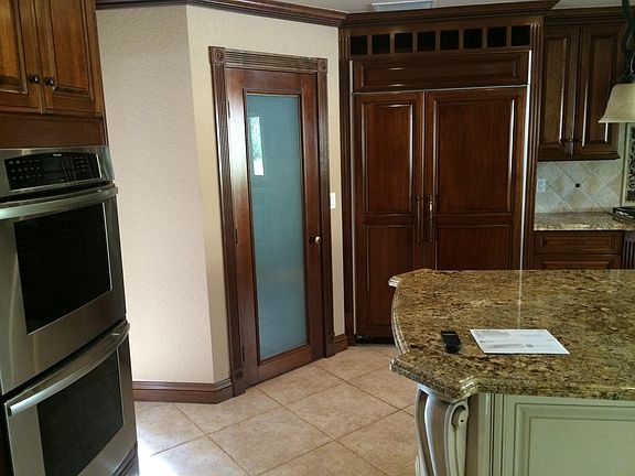 Sub Zero Refrigerator, Double Ovens and Walk in Pantry