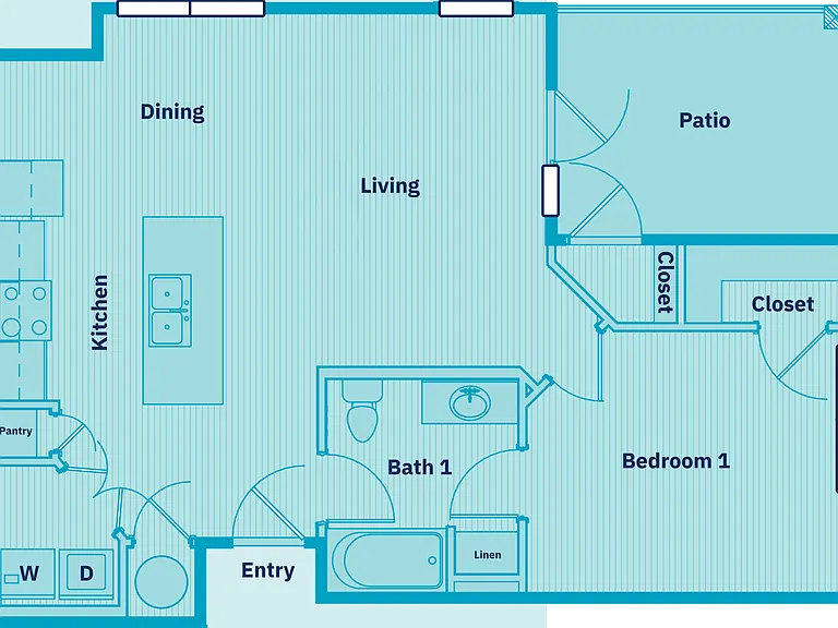 The Falcon: 1BR 1BA