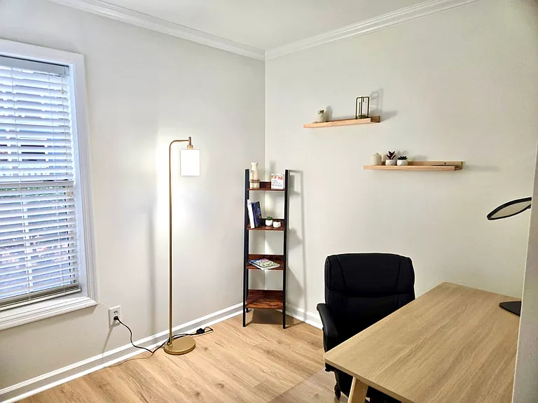Separate office room with desk (off the living room)