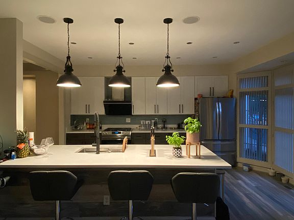 Open kitchen with large island