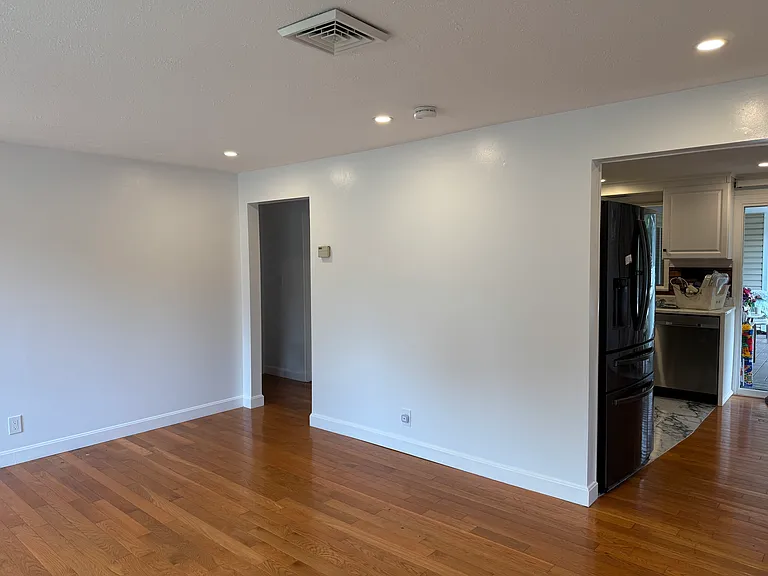Living room connects to the kitchen