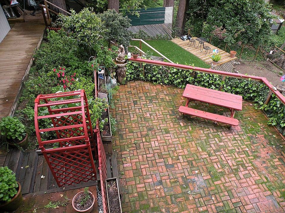 Back yard view from deck.