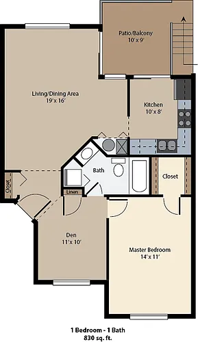Floor plan 1 Bedroom