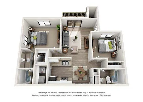 Floor plan Two Bed Downstairs