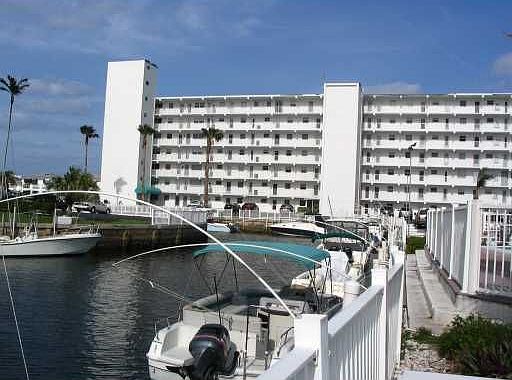 VIEW OF BUILDING AND MARINA