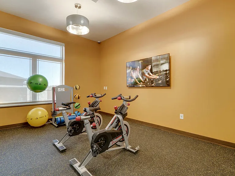 Up for an intense workout? Go for a spin class with our on-demand classes in our spin/yoga studio.
