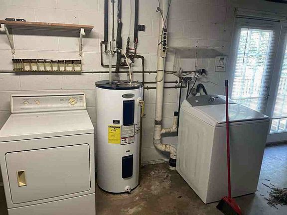 Hookups only. Laundry in basement