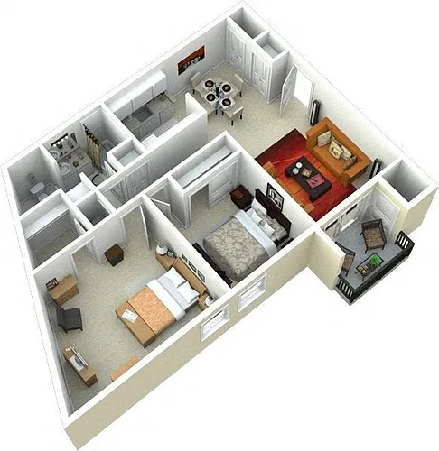 Floor plan The Amour - Renovated