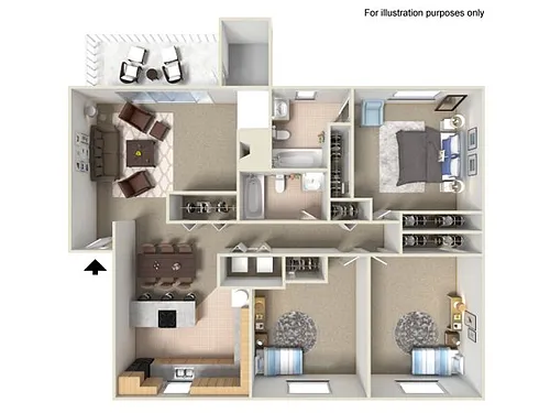Floor plan 3x2 Upper Floor Premium