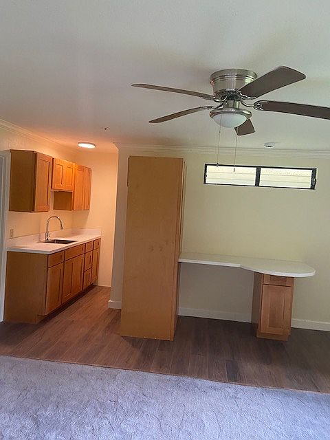 Kitchenette, refrigerator cabinet, dining peninsula