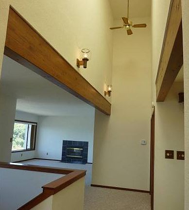 Looking into living room