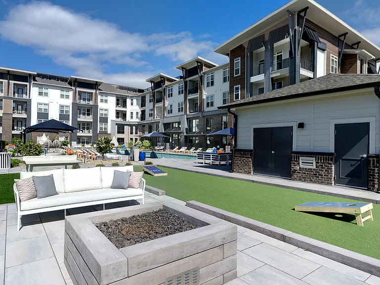 Take in the fresh air from cozy outdoor seating