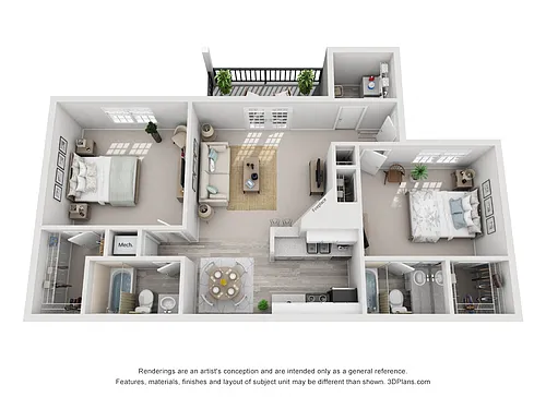 Floor plan 2 Bedroom B
