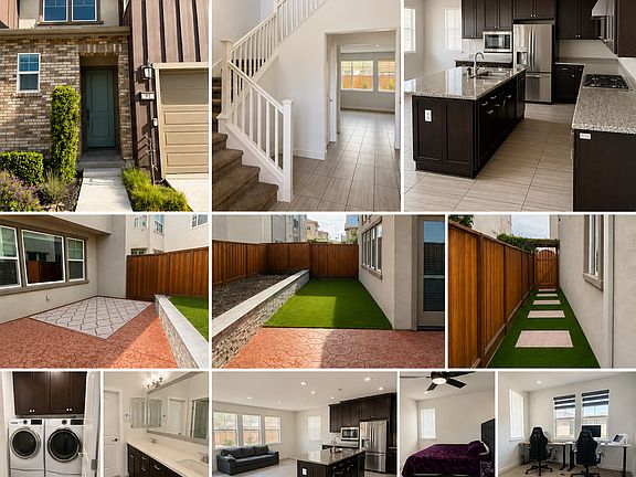 Backyard, living Room and Kitchen