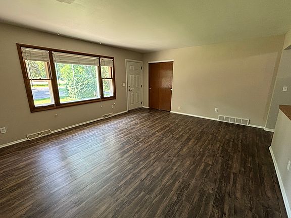 Living room with LVP flooring.