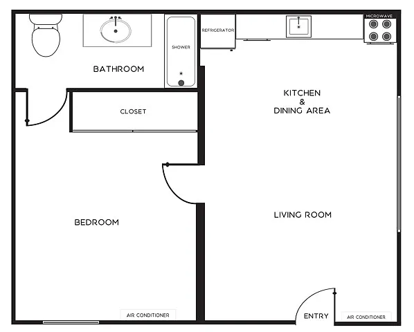 Floor plan 1 BR