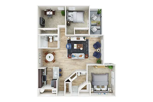 Floor plan B2C With Den