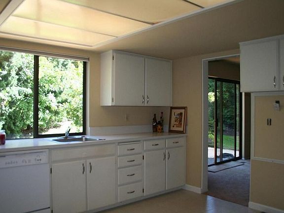Kitchen with great view to the backyard