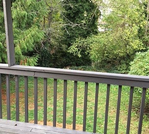 Back balcony and yard