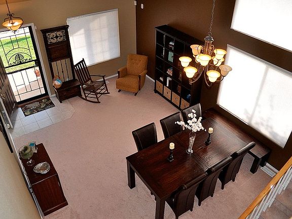 Vaulted living / dining room