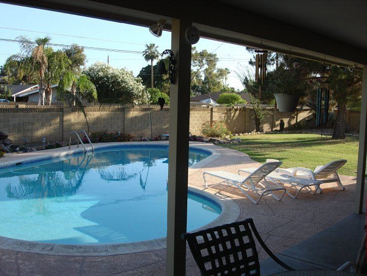Backyard view from patio
