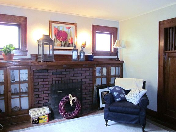 living room with fireplace