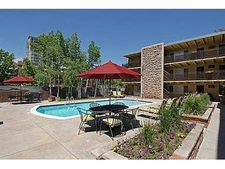 New safety fence around pool not shown. - 250 N Pearl St #201