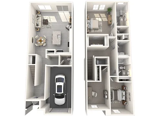 Floor plan Two-Story Townhome with Garage