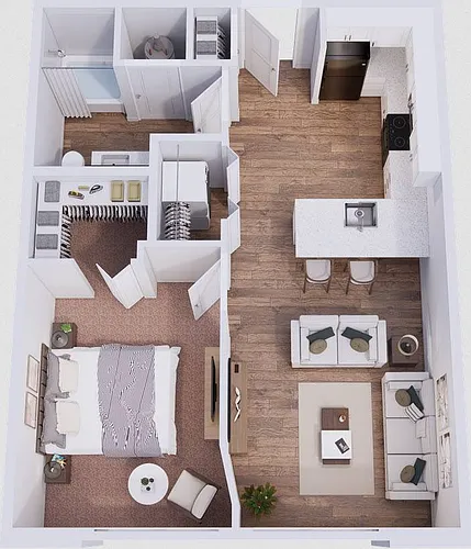 Floor plan 1X1 C