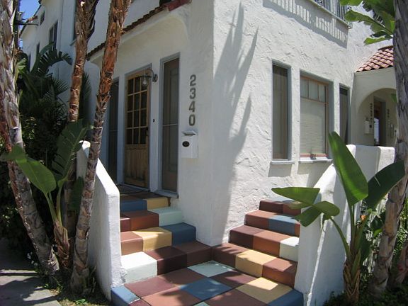 Each unit has its own front door back door address mailbox and doorbell. Like a house.