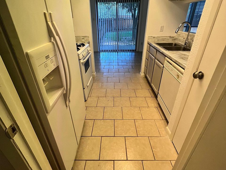 View of kitchen from laundry room