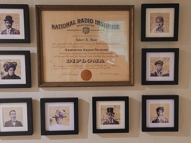 Wall of history outside of second bedroom